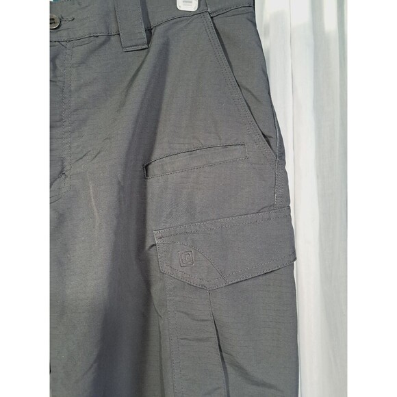 5.11 Tactical Fast-Tac Cargo Water-Resistant Pant, Magazine Pockets, Gray 74439 - Picture 4 of 9